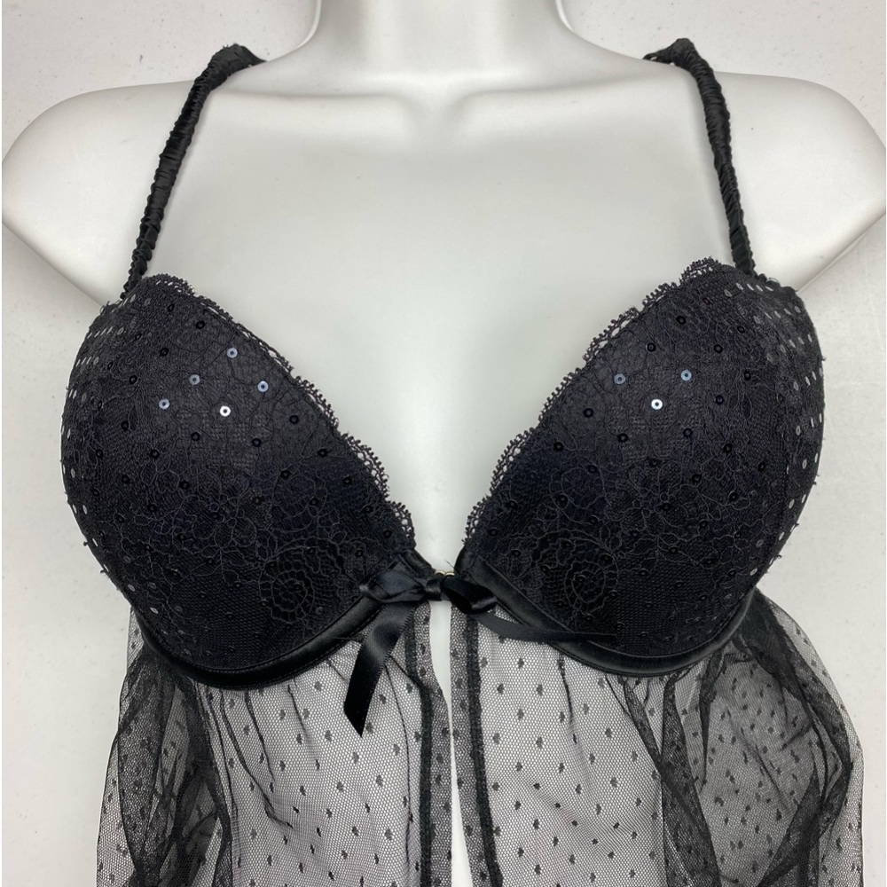 VS BLK Sexy Little Things Nightgown, 36D. *P1060 - Picture 7 of 9